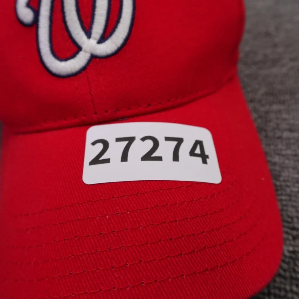 Washington Nationals Hat Cap Strap‎ Back One Size Red MLB Genuine Merchandise